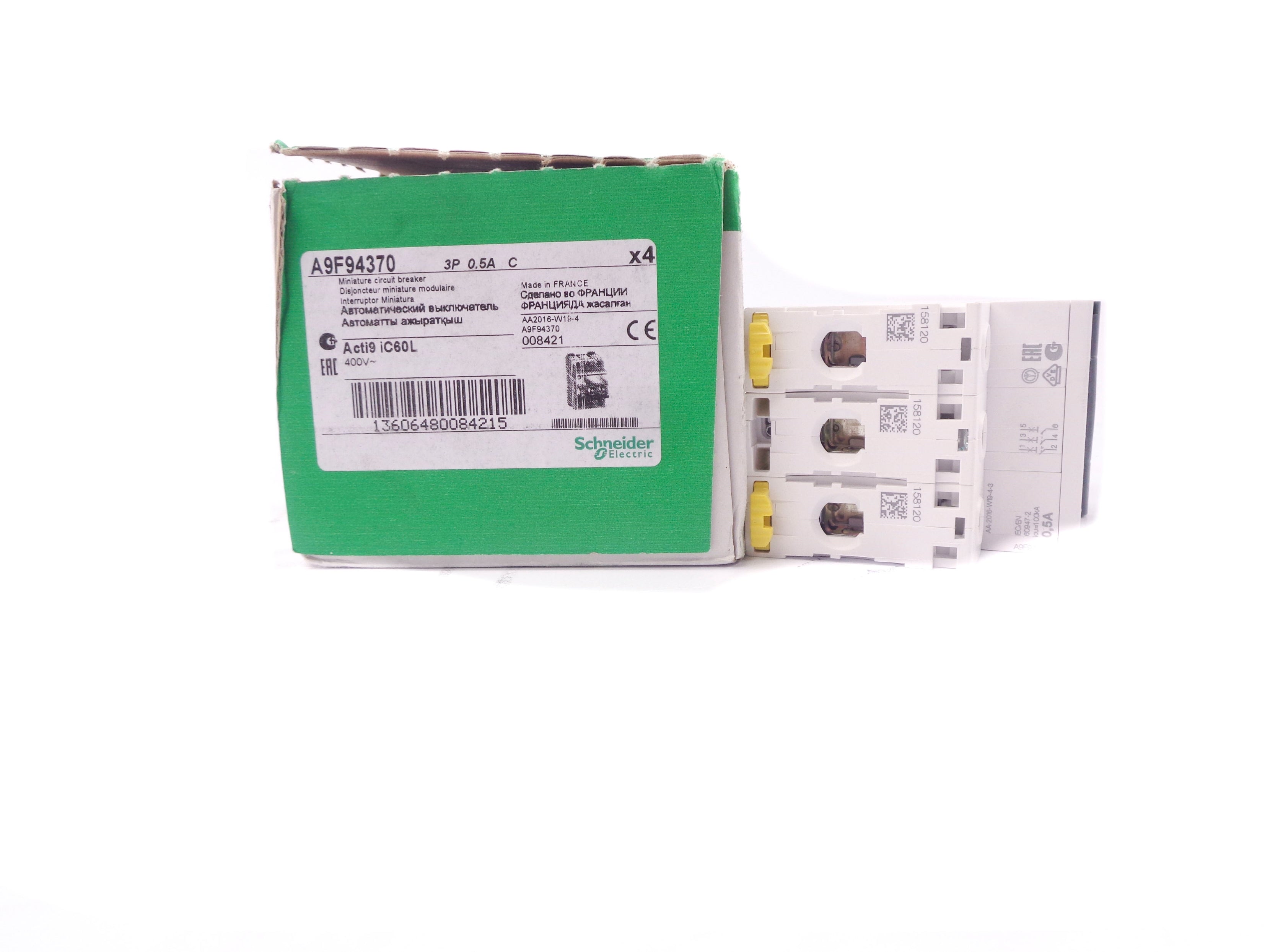 SCHNEIDER ELECTRIC A9F94370 5A 400V (PKG OF 4) NSMP
