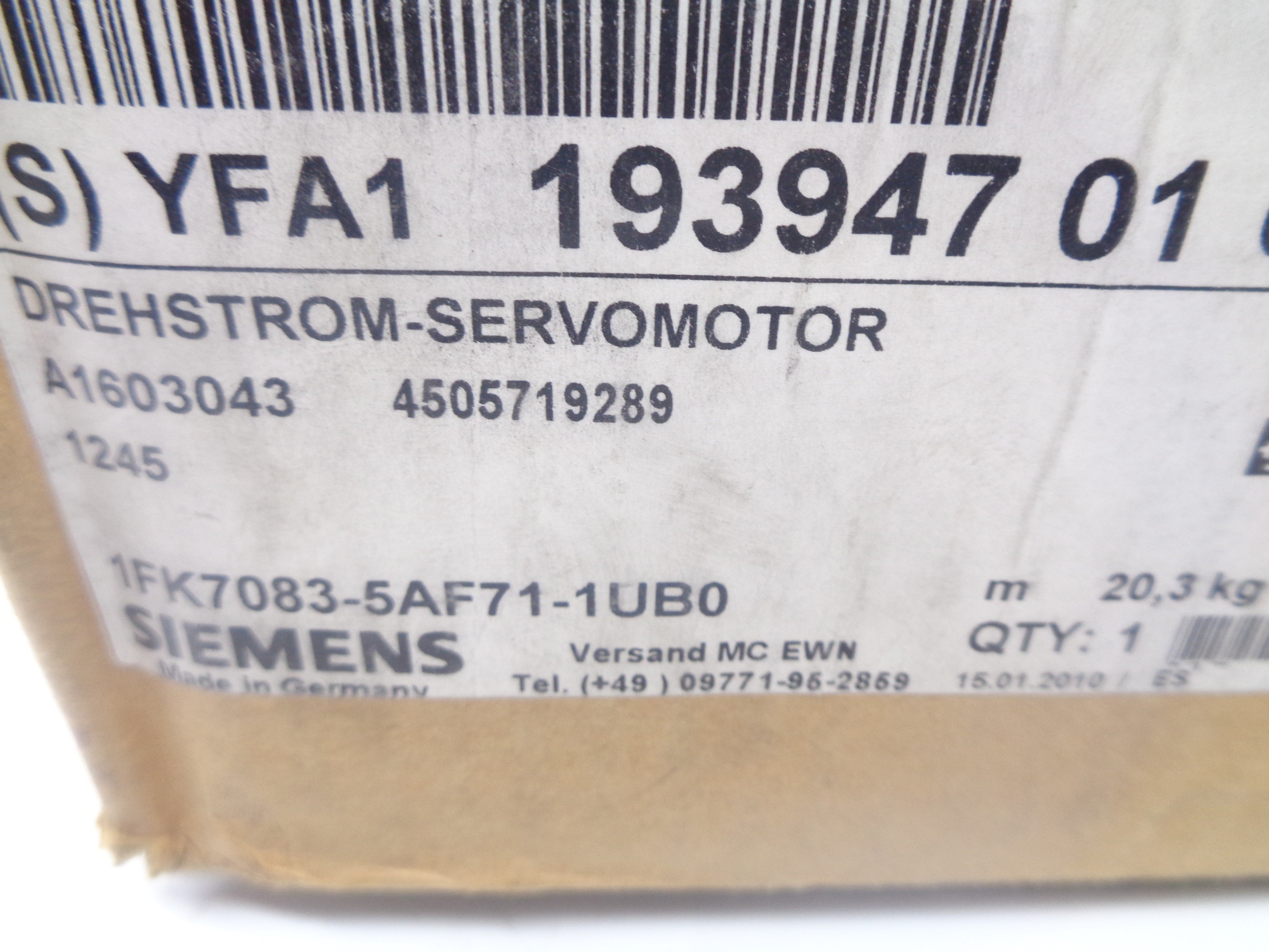 SIEMENS 1FK7083-5AF71-1UB0 NSMP