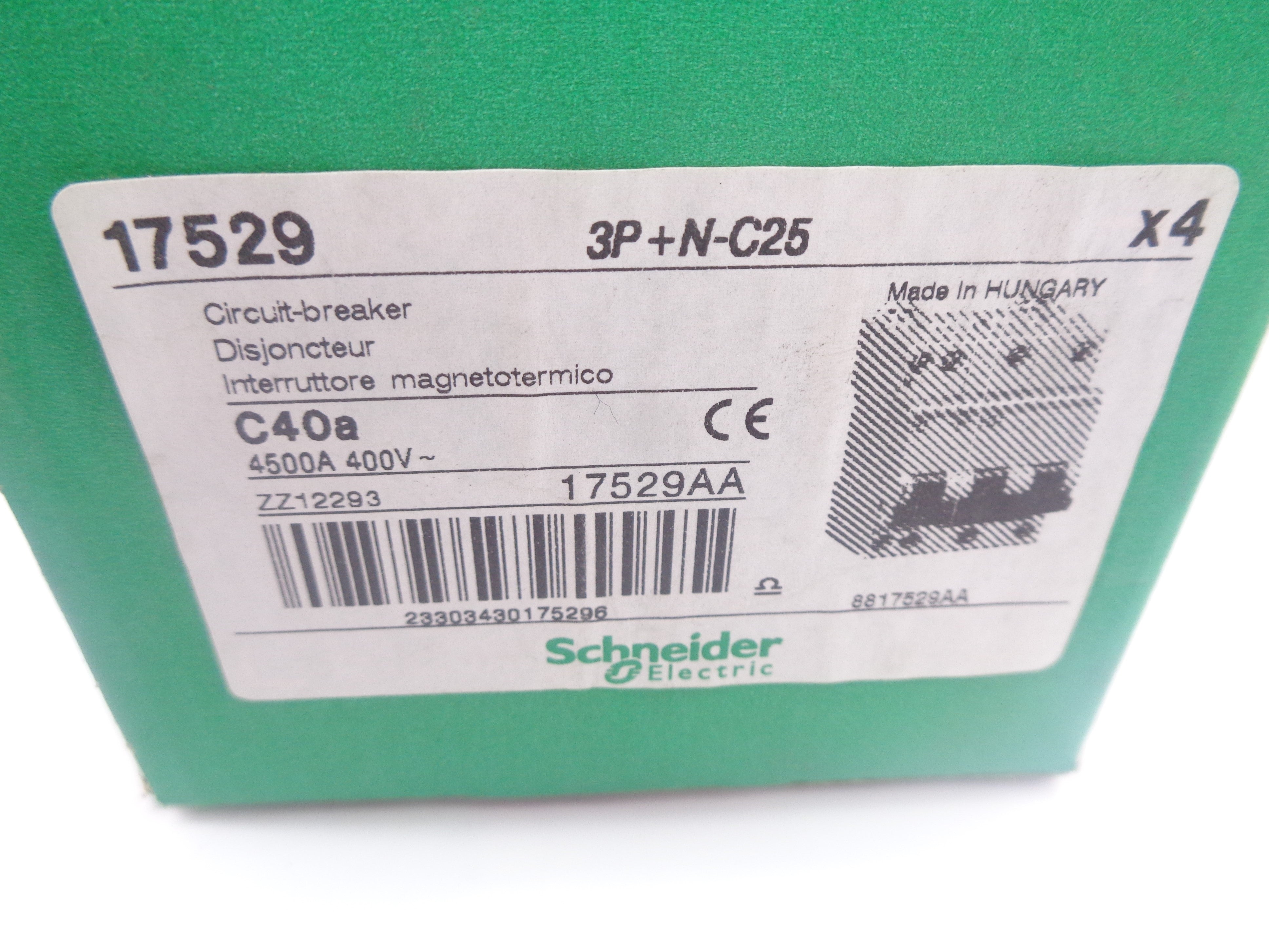SCHNEIDER ELECTRIC 17529 40A 400V (PKG OF 4) NSMP