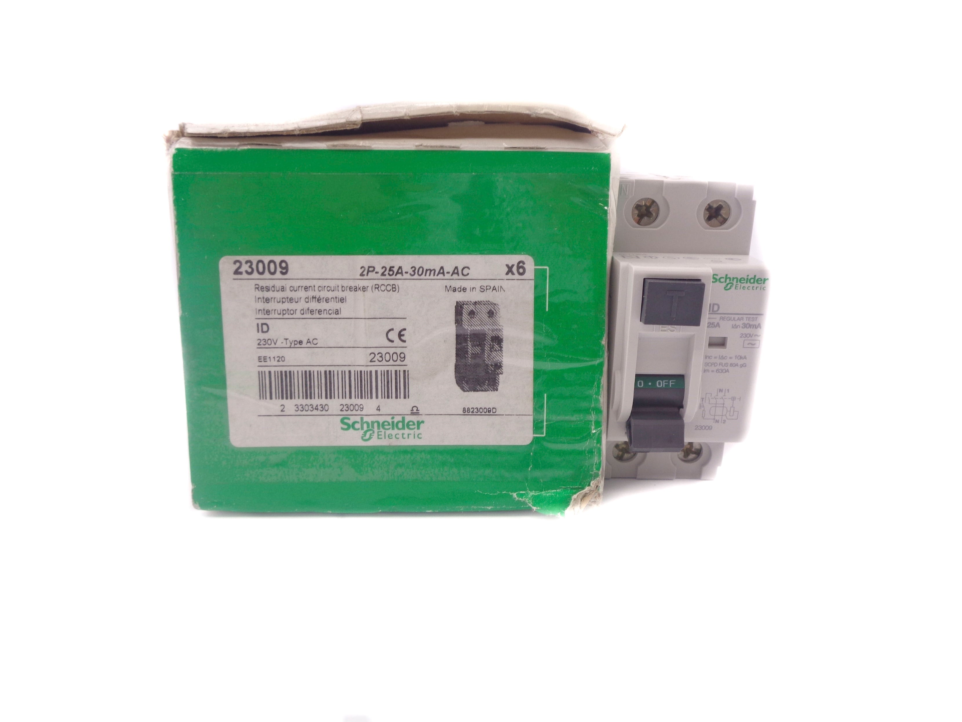 SCHNEIDER ELECTRIC 23009 25A 230V (PKG OF 6) NSMP