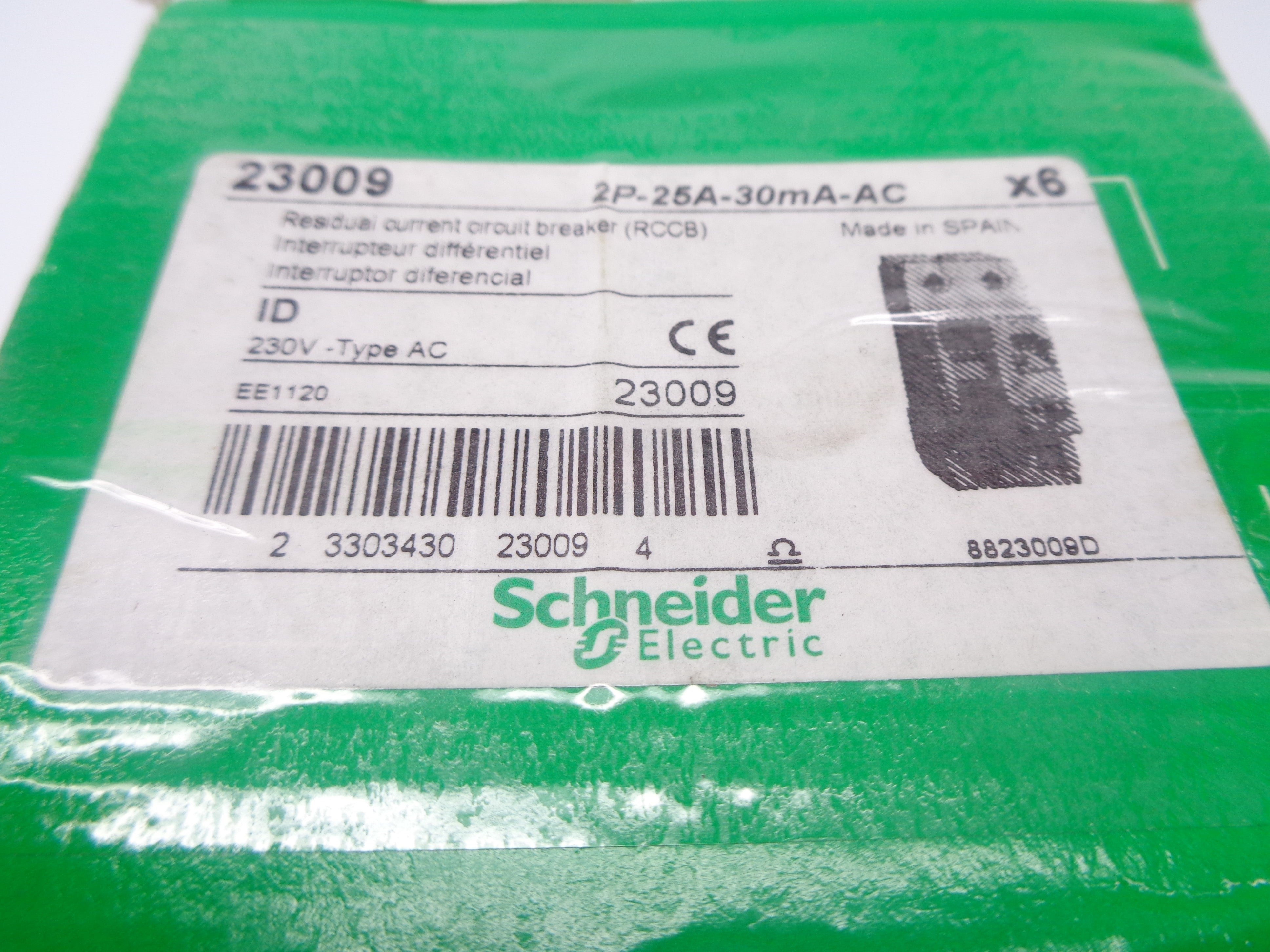SCHNEIDER ELECTRIC 23009 25A 230V (PKG OF 6) NSMP