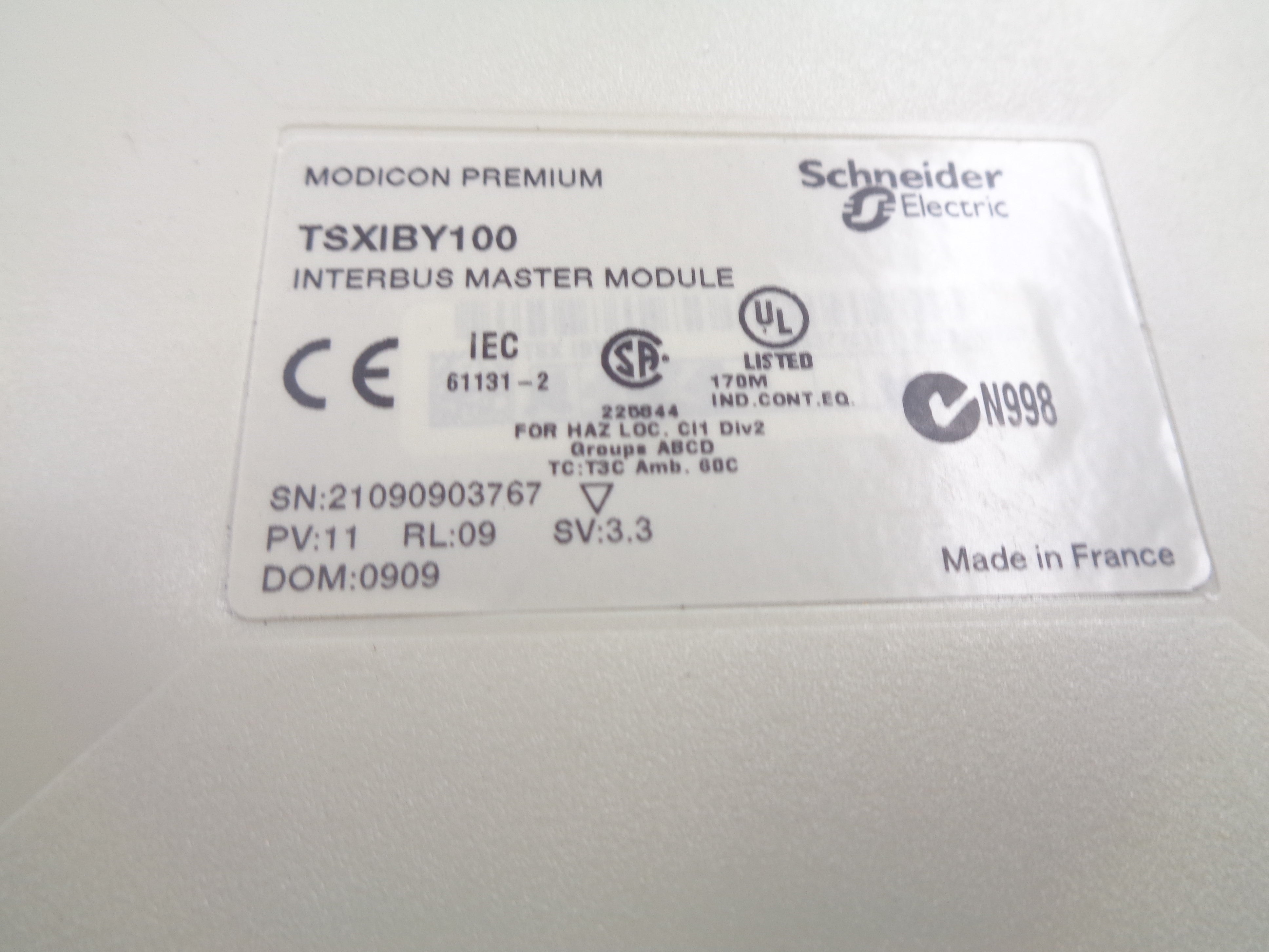 SCHNEIDER ELECTRIC TSXIBY100 NSNP
