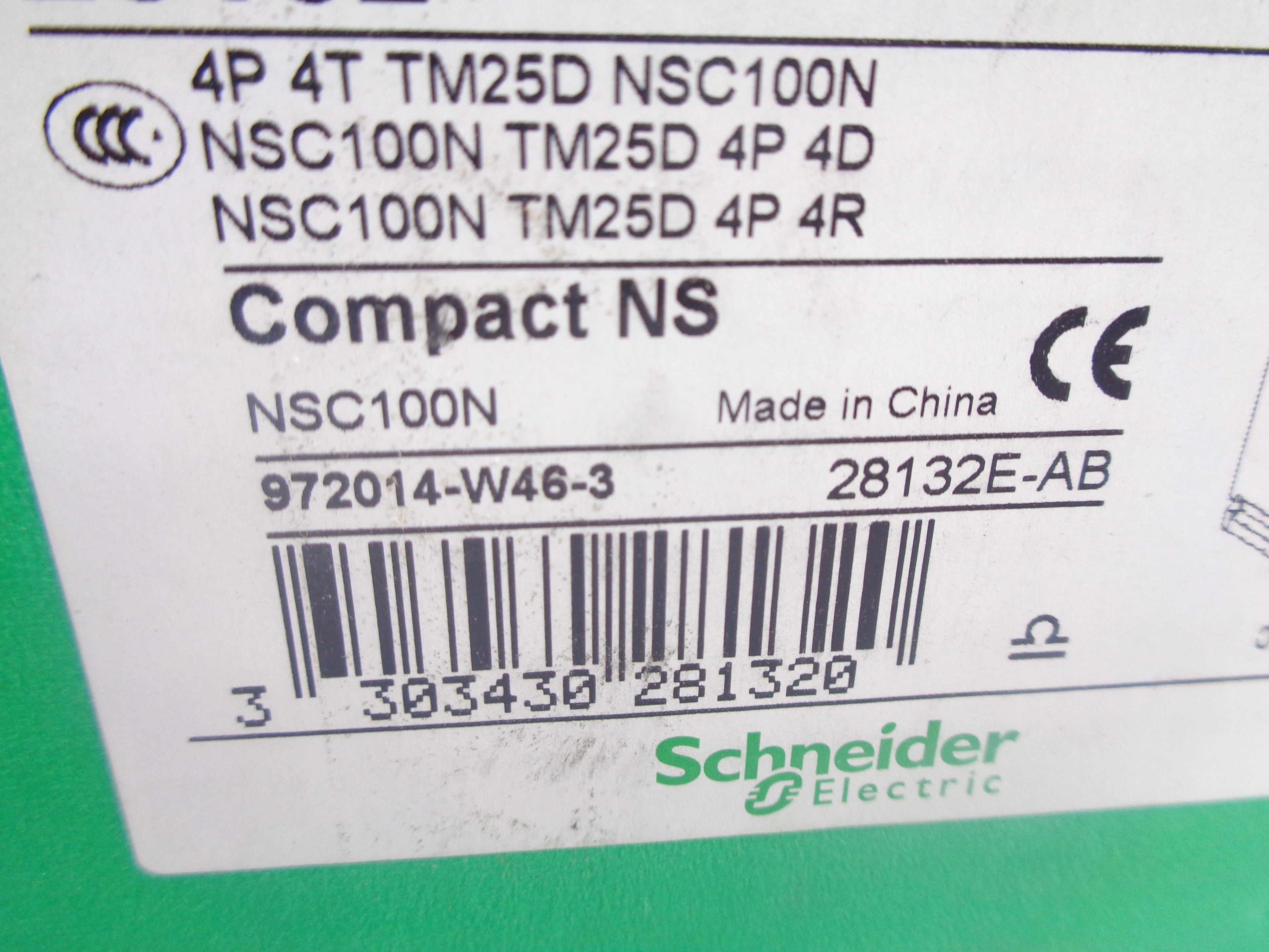 SCHNEIDER ELECTRIC NSC100N 25A 575V NSMP