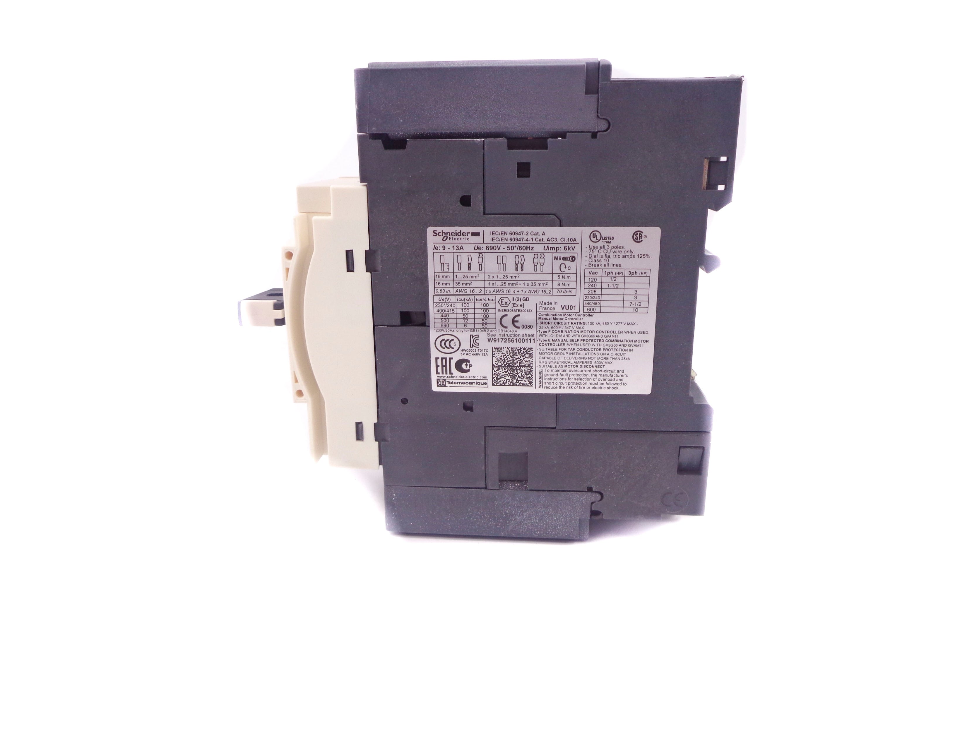 SCHNEIDER ELECTRIC GV3P13 9-13A NSMP