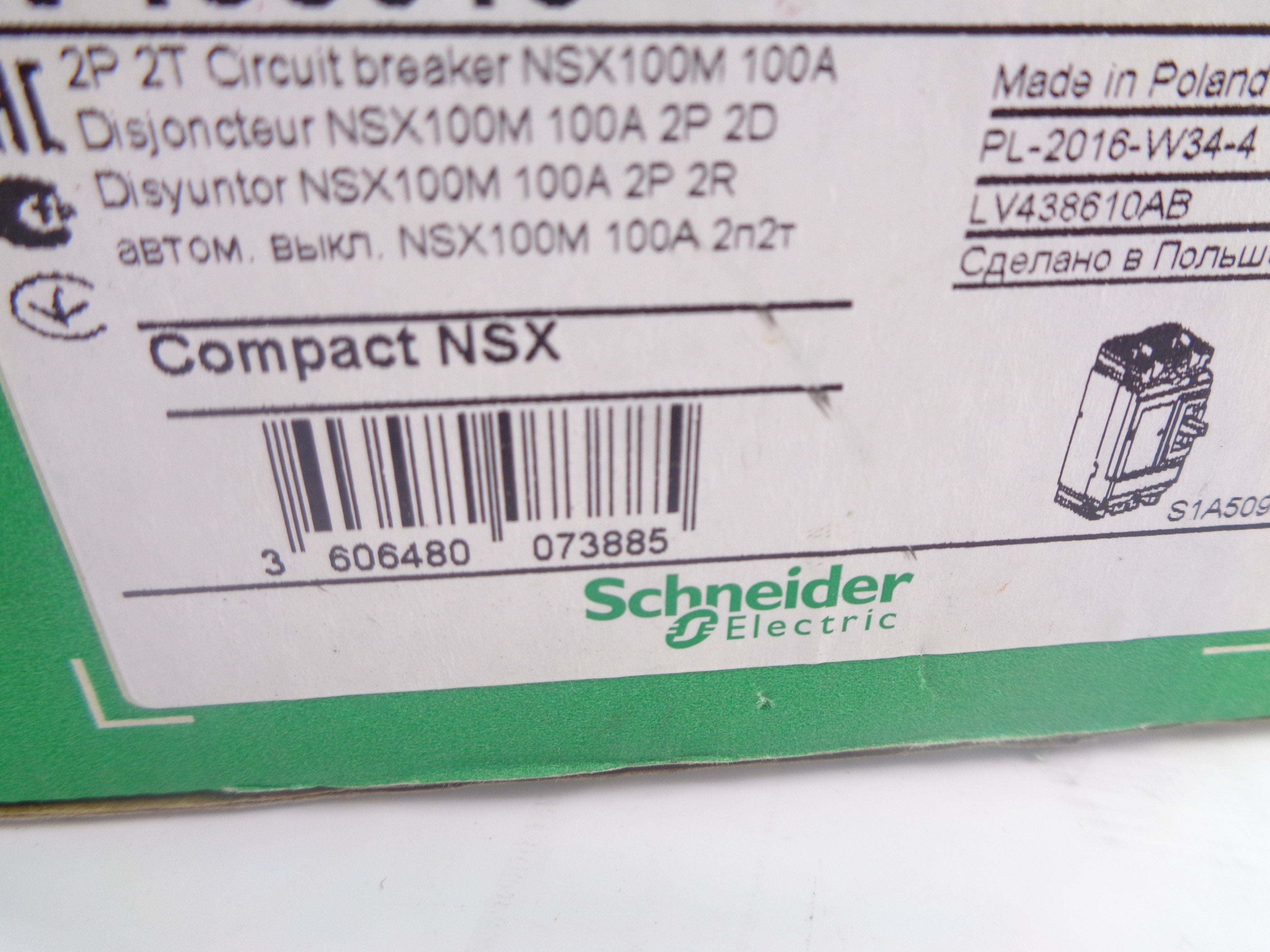 SCHNEIDER ELECTRIC LV438610 100A 500V NSMP