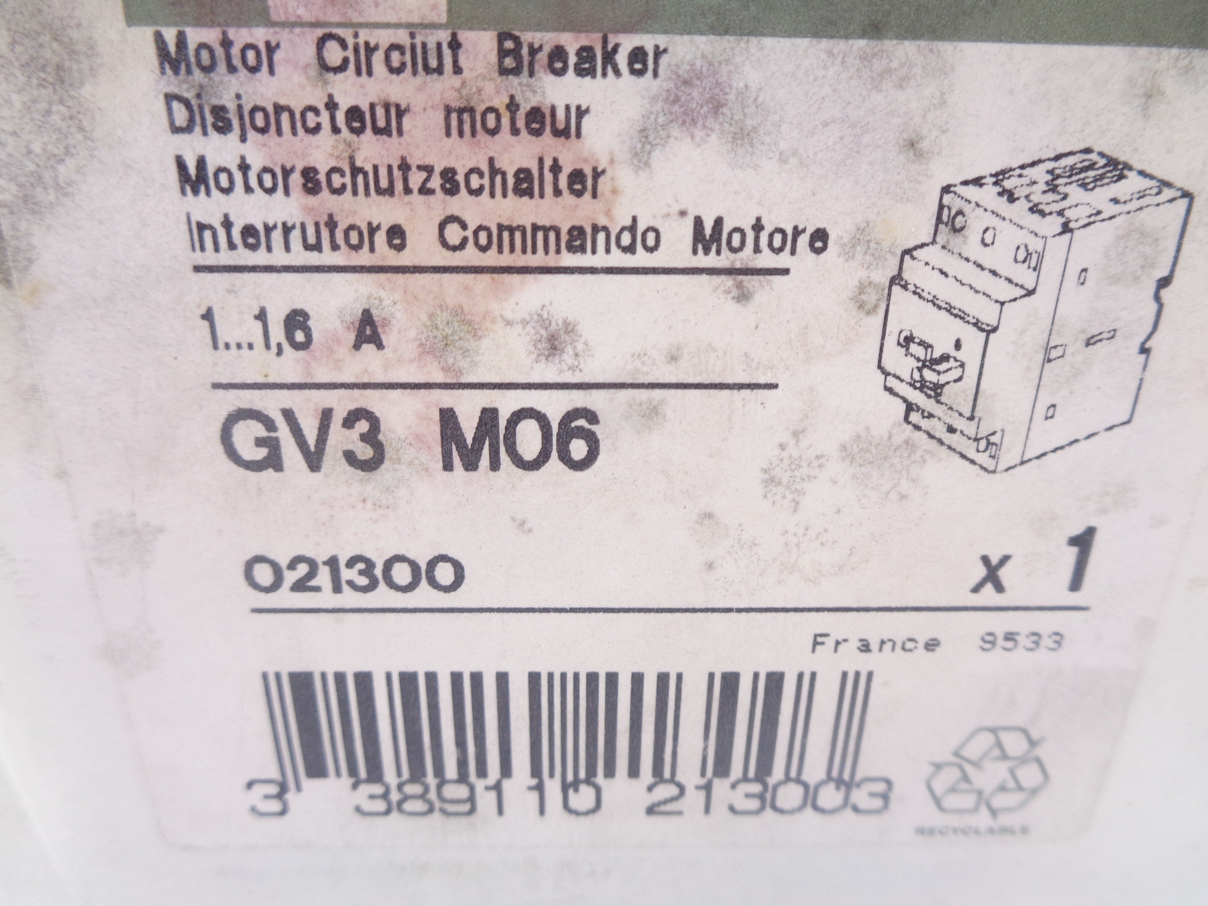 TELEMECANIQUE GV3M06 1-16A 690V NSMP