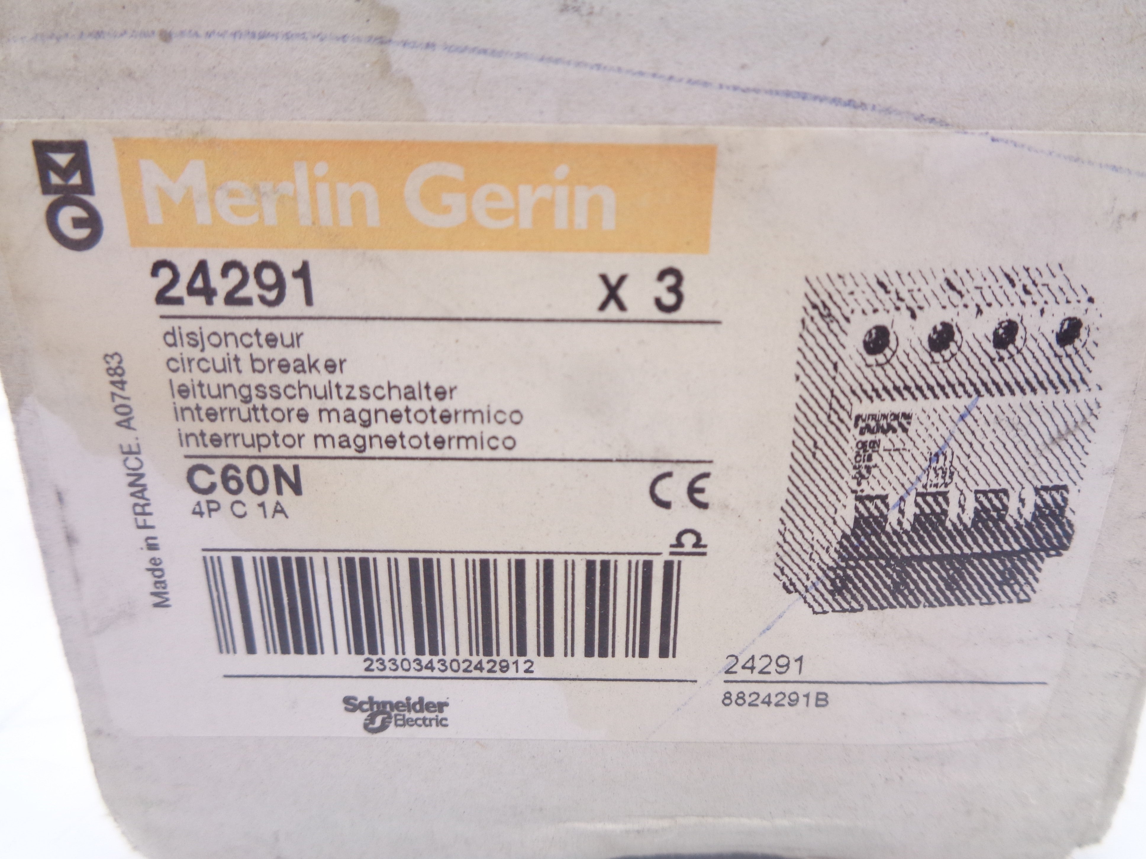 MERLIN GERIN 24291 400V 1A (PKG OF 3) NSMP