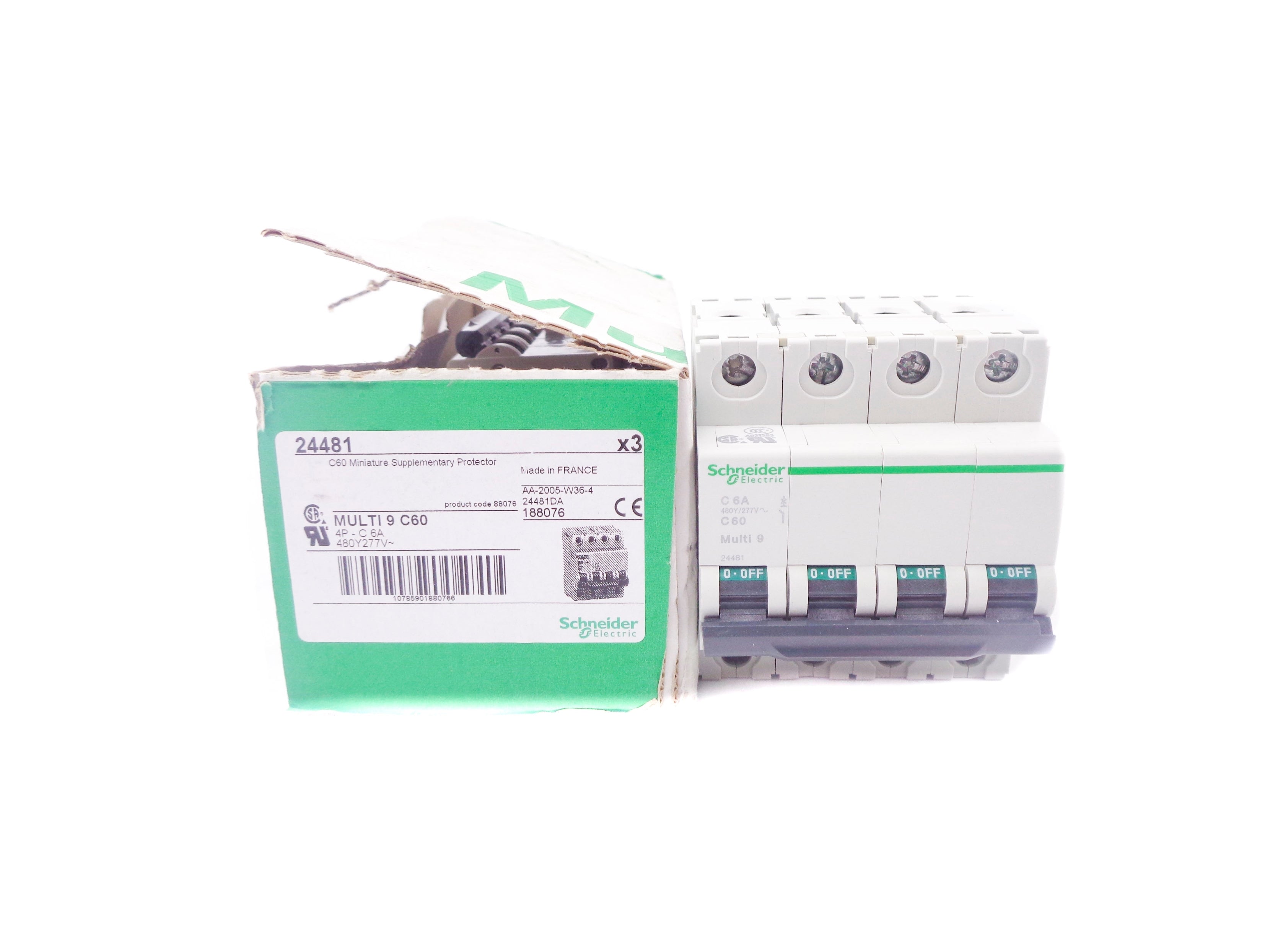 SCHNEIDER ELECTRIC 24481 277V 6A (PKG OF 3) NSMP