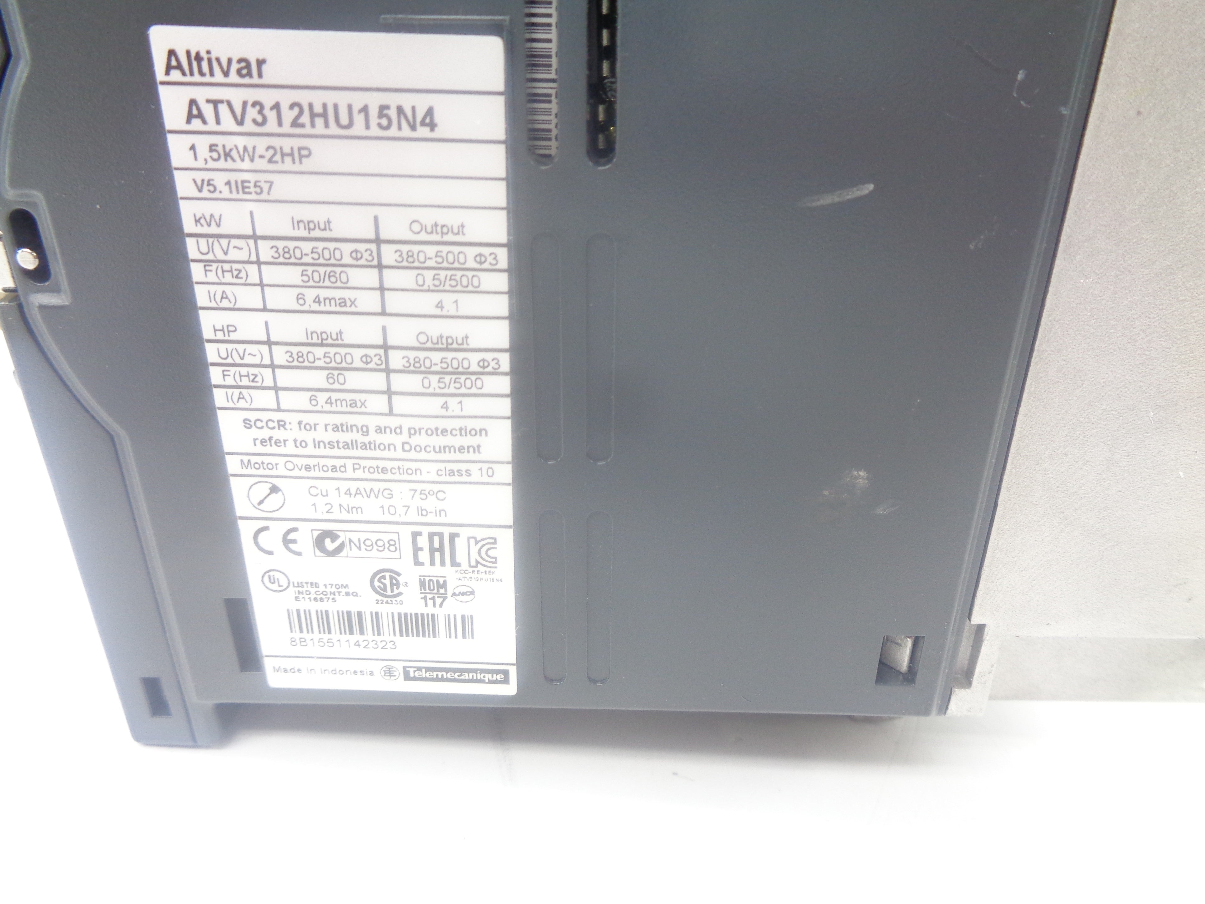 SCHNEIDER ELECTRIC ATV312HU15N4 UNMP
