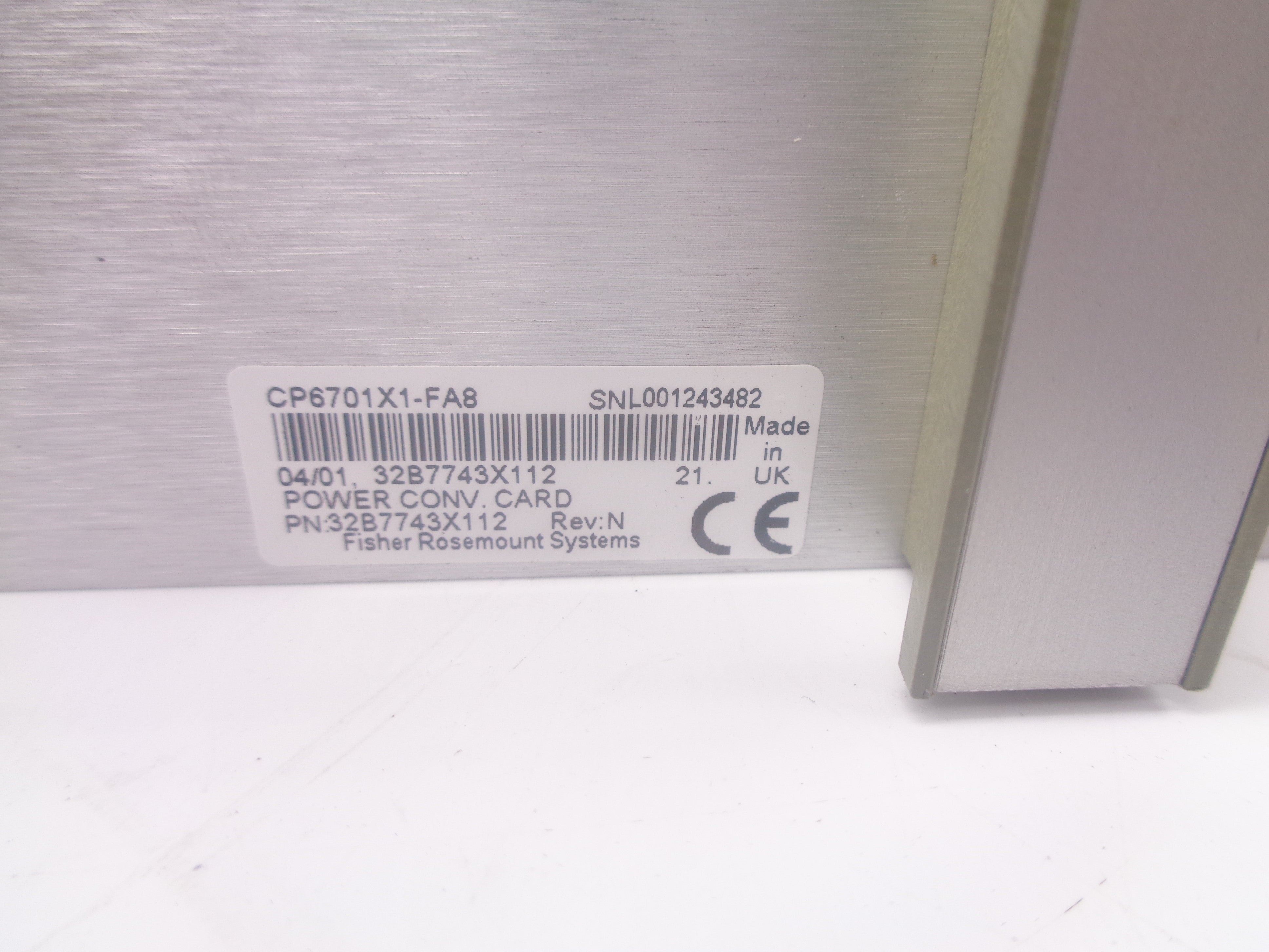 FISHER ROSEMOUNT CP6701X1-FA8 32B7743X112 REV. N NSNP