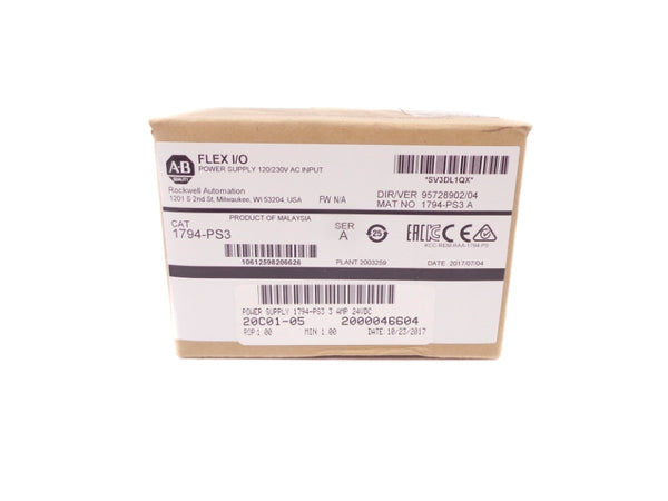 ALLEN BRADLEY 1794-PS3 SER. A DATE: 2017 NSFS