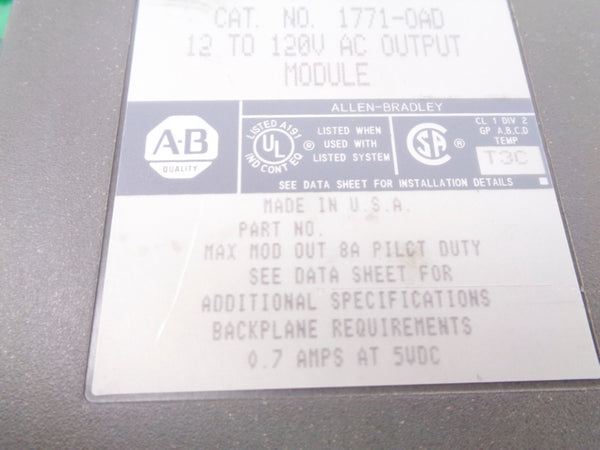 ALLEN BRADLEY 1771-OAD 12-120VAC NSNP