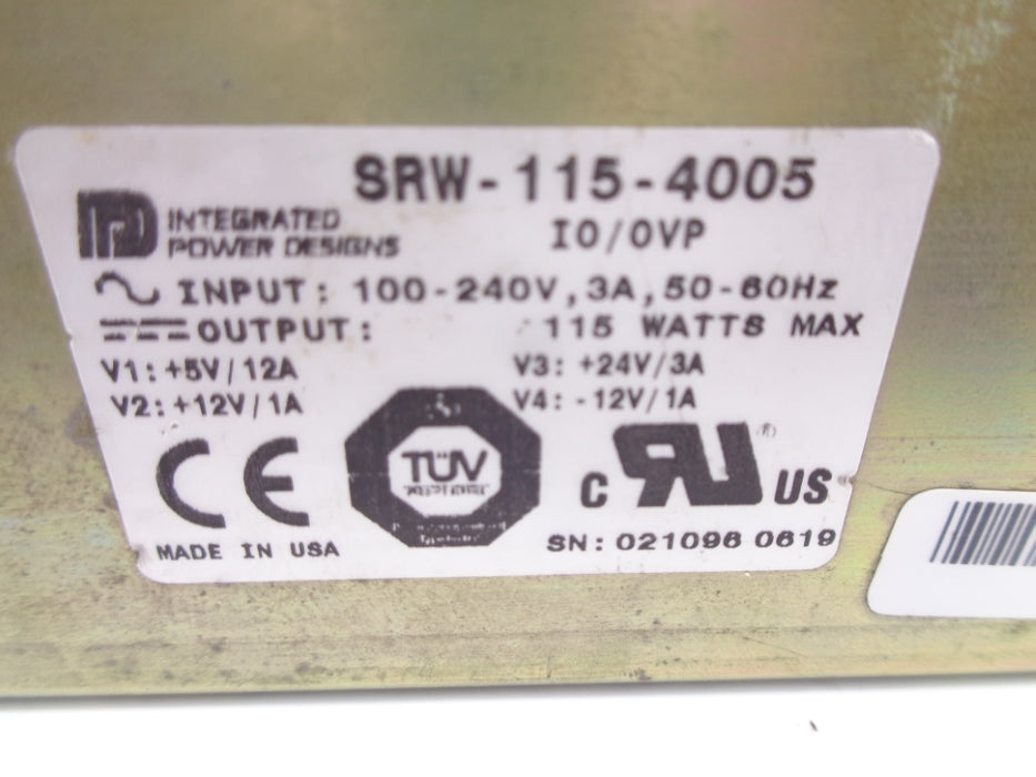 INTERGRATED POWER DESIGNS SRW-115-4005 UNMP