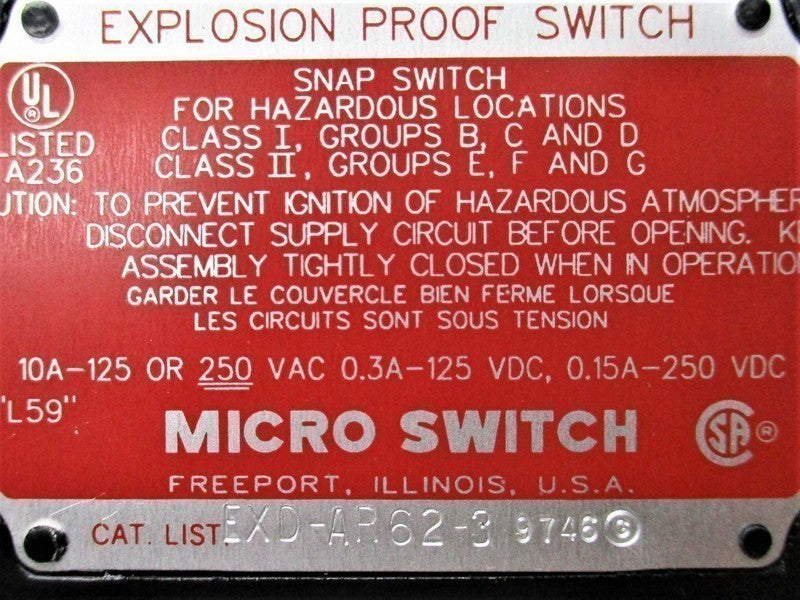HONEYWELL EXD-AR62-3 NSMP