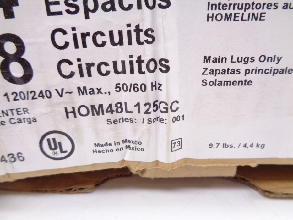 SQUARE D HOM48L125GC SER. 001 NSMP