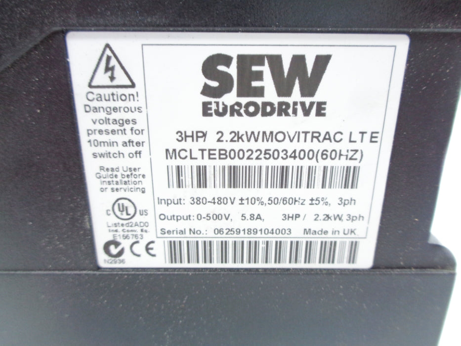 SEW EURODRIVE MCLTEB0022503400 UNMP