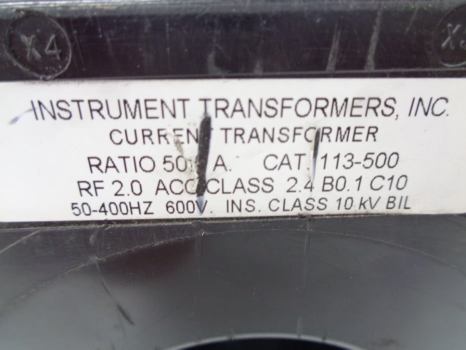 INSTRUMENT TRANSFORMERS 113-500 UNMP