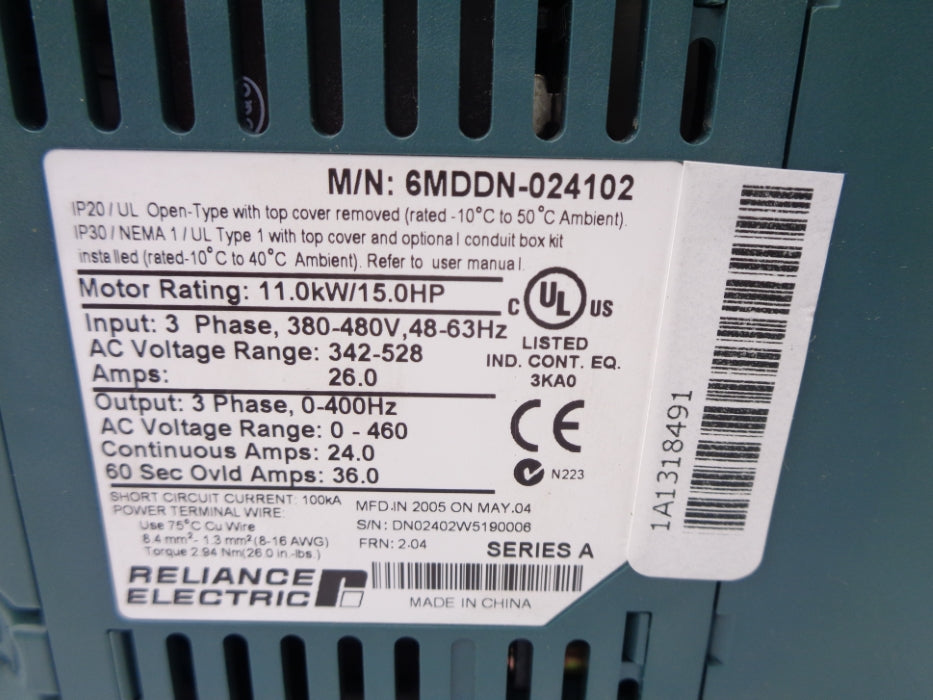 RELIANCE ELECTRIC 6MDDN-024102 NSNP