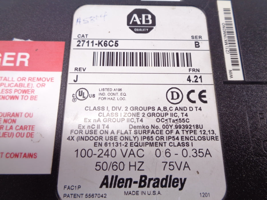 INDUSTRIAL SPARE PART 2711-K6C5 SER. B F/W 4.21 UNMP
