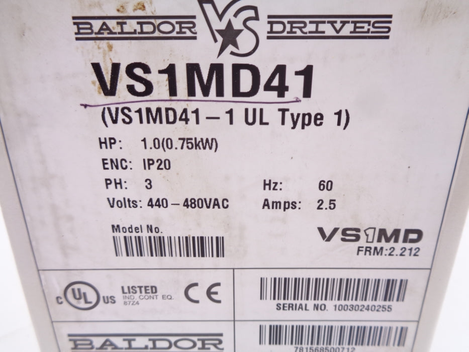 BALDOR VS1MD41 NSMP