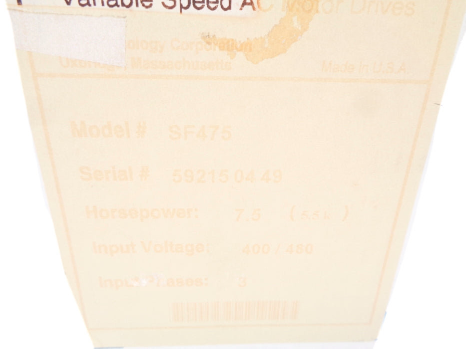 AC TECH SF475 NSMP