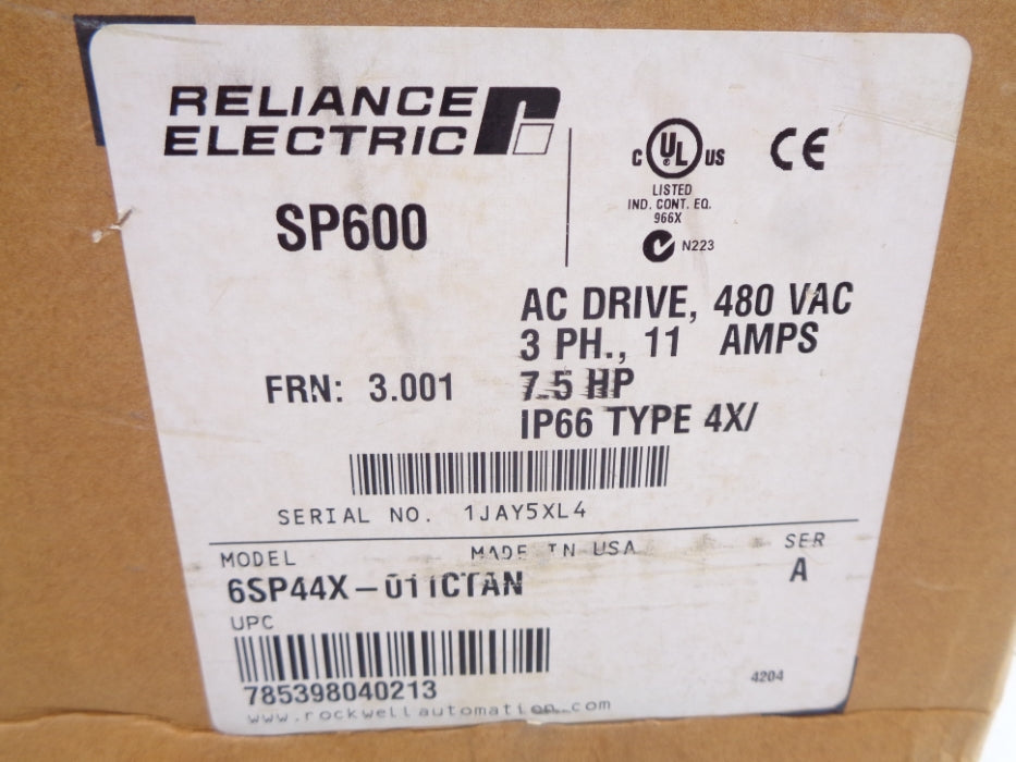 RELIANCE ELECTRIC 6SP44X-011CTAN NSMP