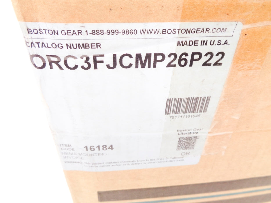 BOSTON GEAR REDUCER ORC3FJCMP26P22 NSMP