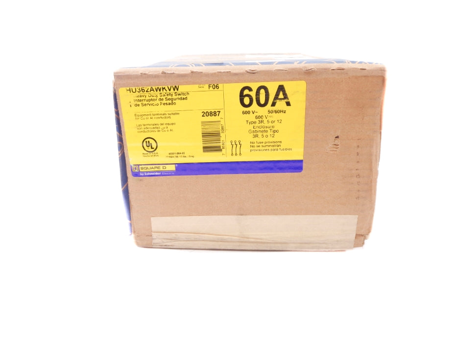 SQUARE D HU362AWKVW SER. F06 NSFS