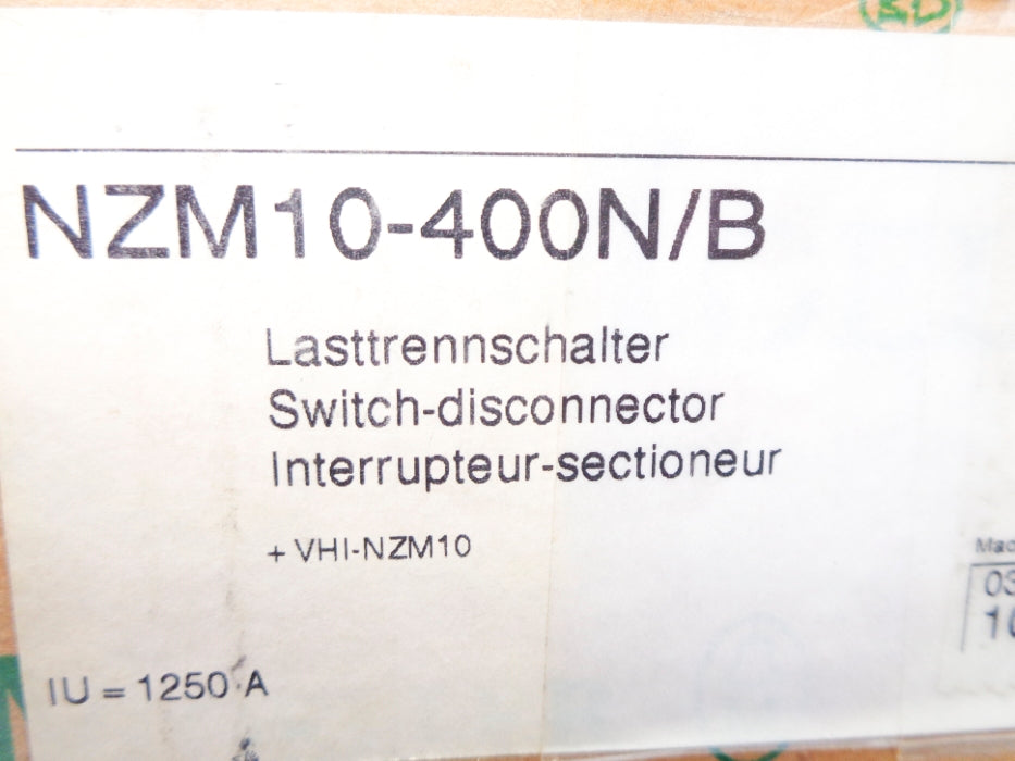 KLOCKNER MOELLER NZM10-400N/B 400A 690V NSMP