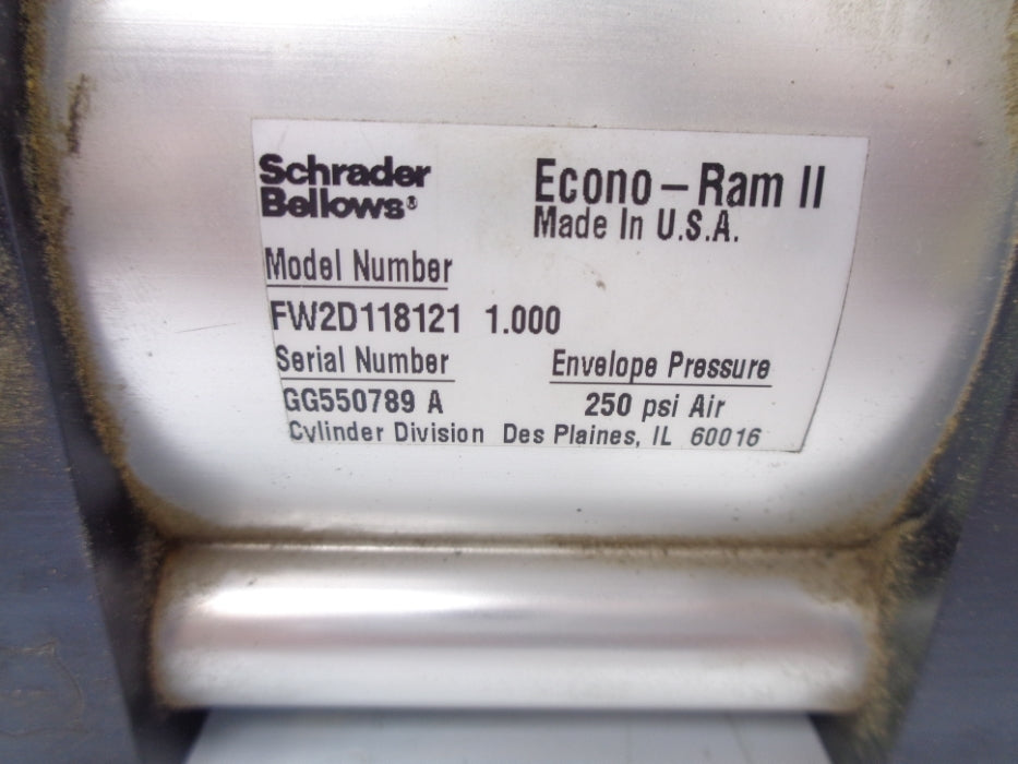 SCHRADER BELLOWS FW2D1181211.000 250PSI UNMP