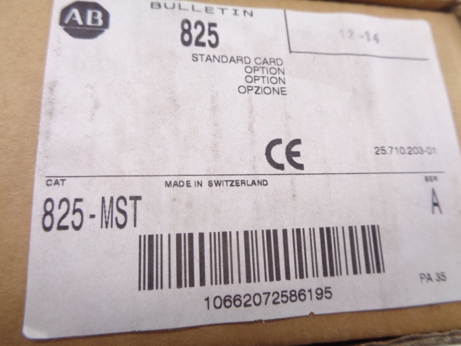 INDUSTRIAL SPARE PART 825-MST SER. A NSMP