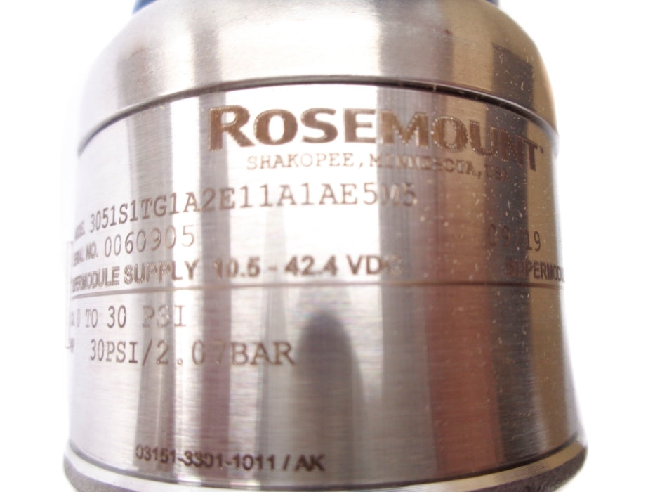 ROSEMOUNT 3051S1TG1A2E11A1AE5M5 30PSI NSMP
