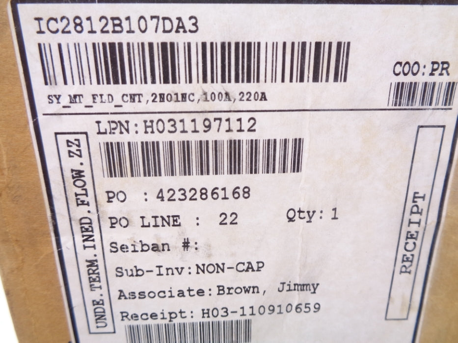 GENERAL ELECTRIC IC2812B107DA3 600V NSMP