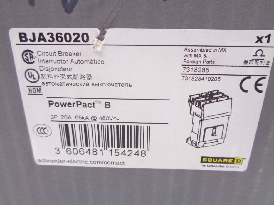 SQUARE D BJA36020 480V 20A NSMP