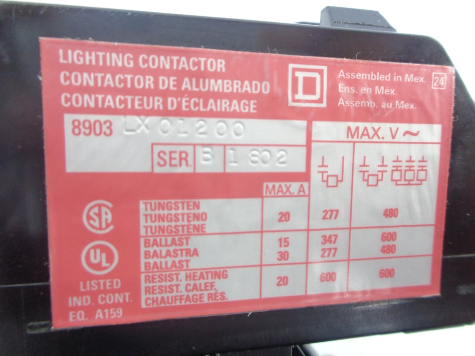 SQUARE D 8903LX01200 SER. B 120V NSNP