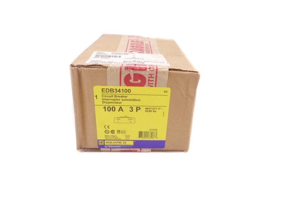 SQUARE D EDB34100 SER. 3 277V 100A NSFS