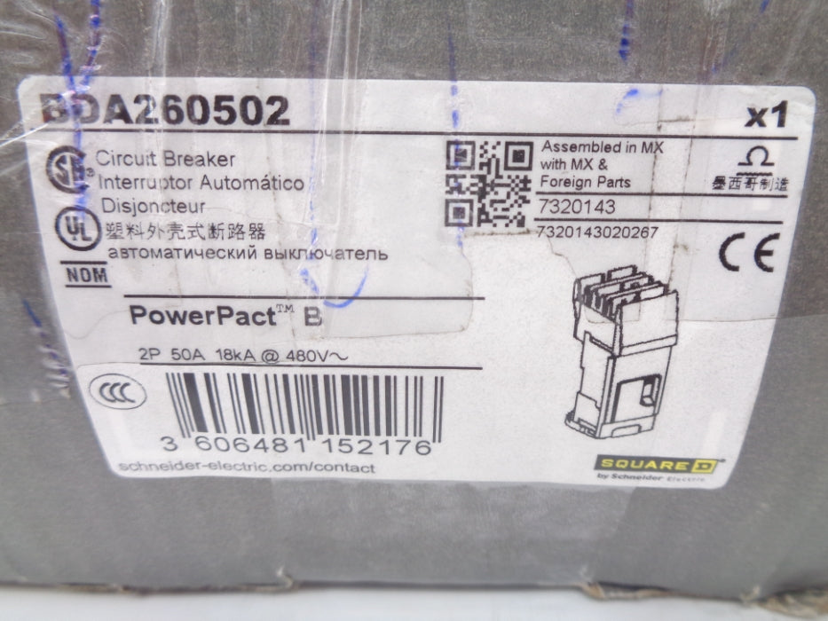 SQUARE D BDA260502 480V 50A NSMP