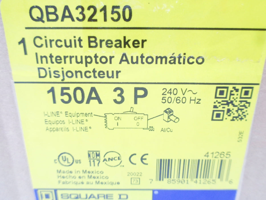 SQUARE D QBA32150 240V 150A NSMP