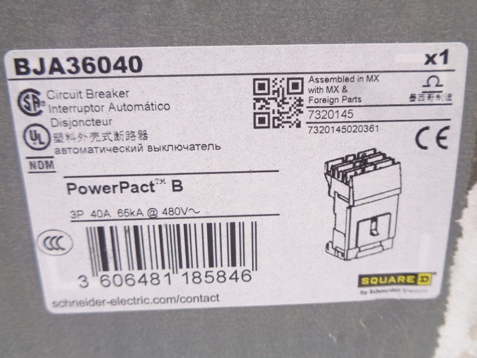 SQUARE D BJA36040 480V 40A NSMP