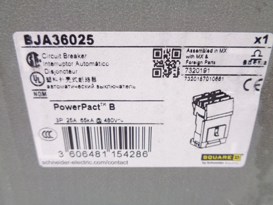 SQUARE D BJA36025 25A 480V NSMP