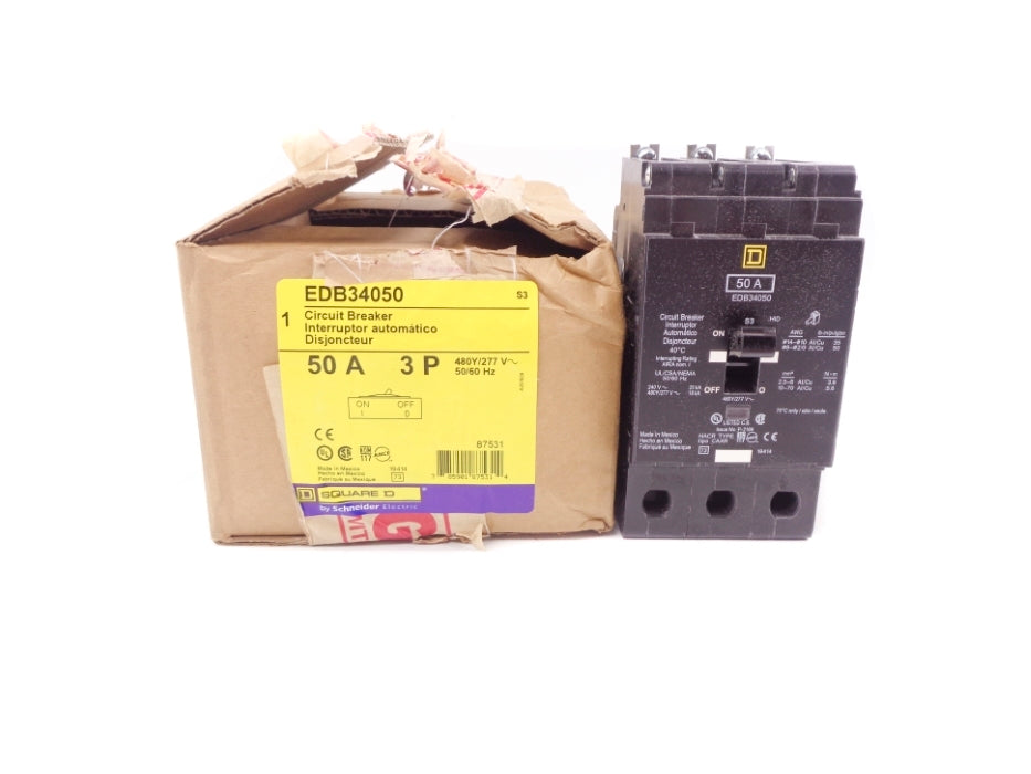 SQUARE D EDB34050 SER. 3 277V 50A NSMP