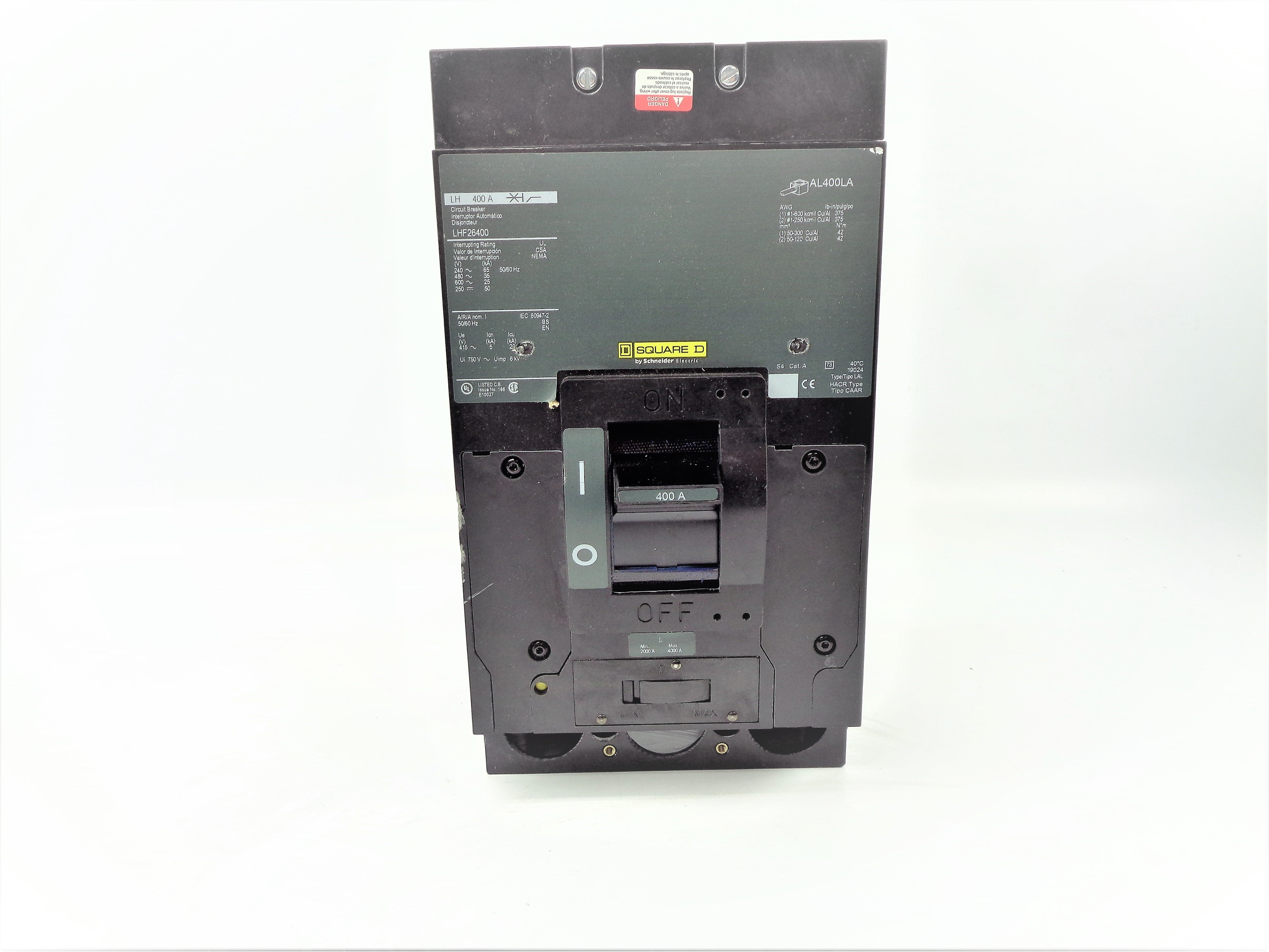 SQUARE D LHF26400 SER. 4 600V 400A UNMP