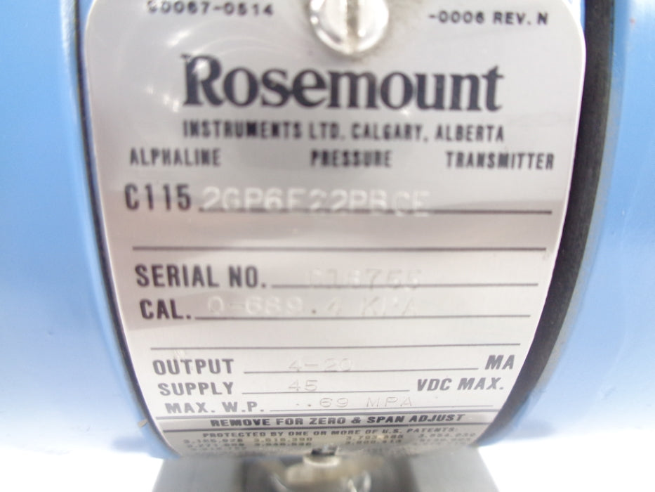 ROSEMOUNT C1152GP6F22PBCE NSNP