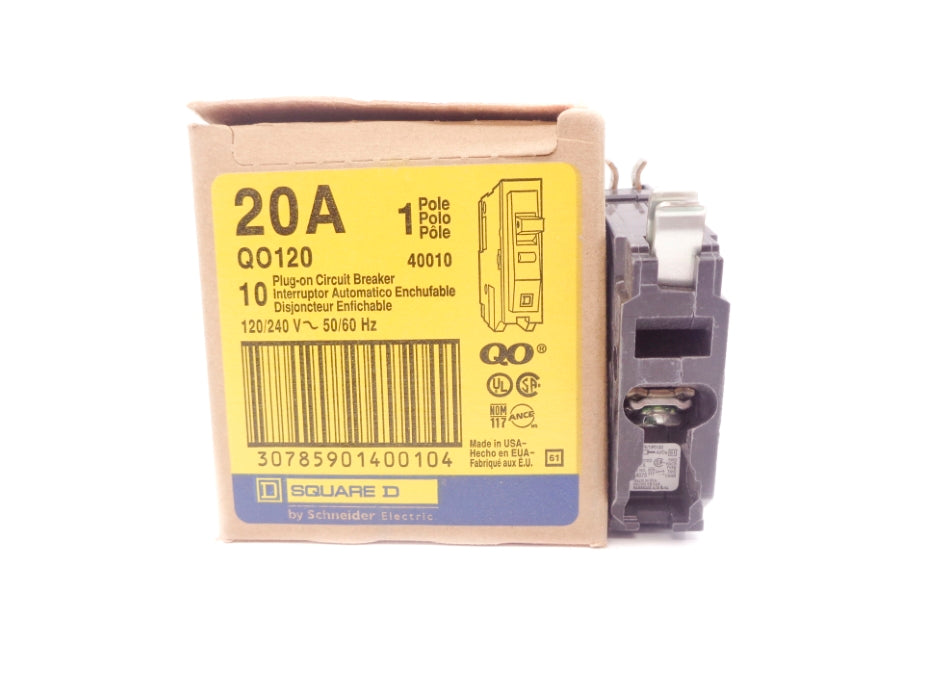 SQUARE D QO120 20A 240V (PKG OF 10) NSMP