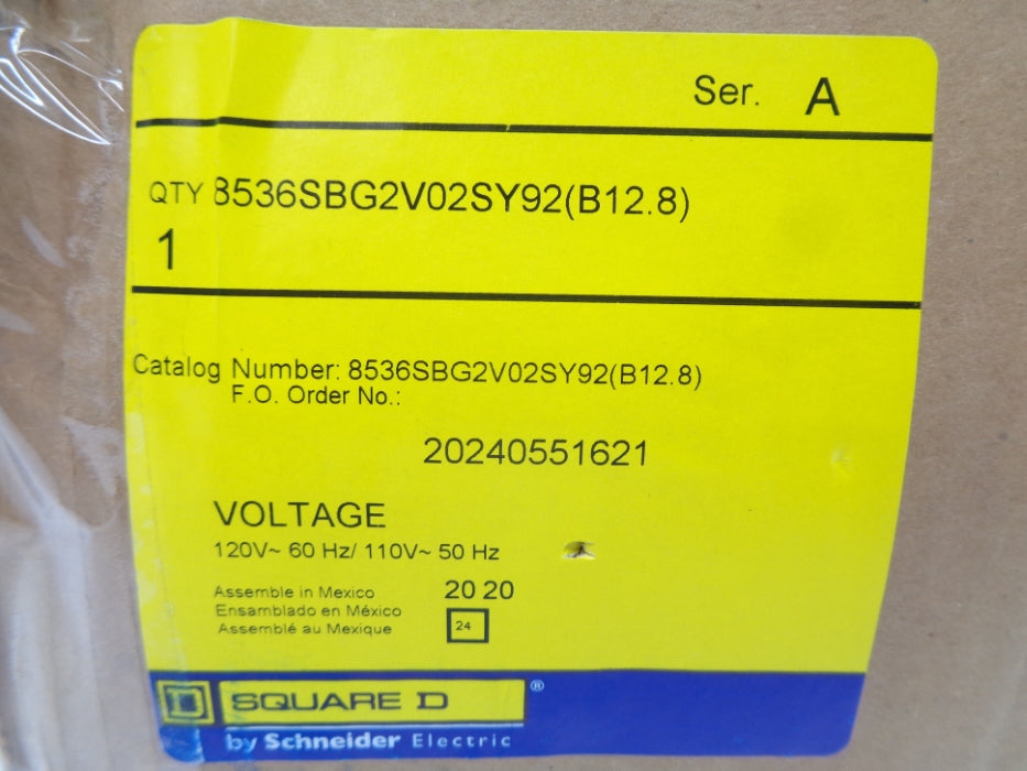 SQUARE D 8536SBG2V02SY92 SER. A 120V NSMP
