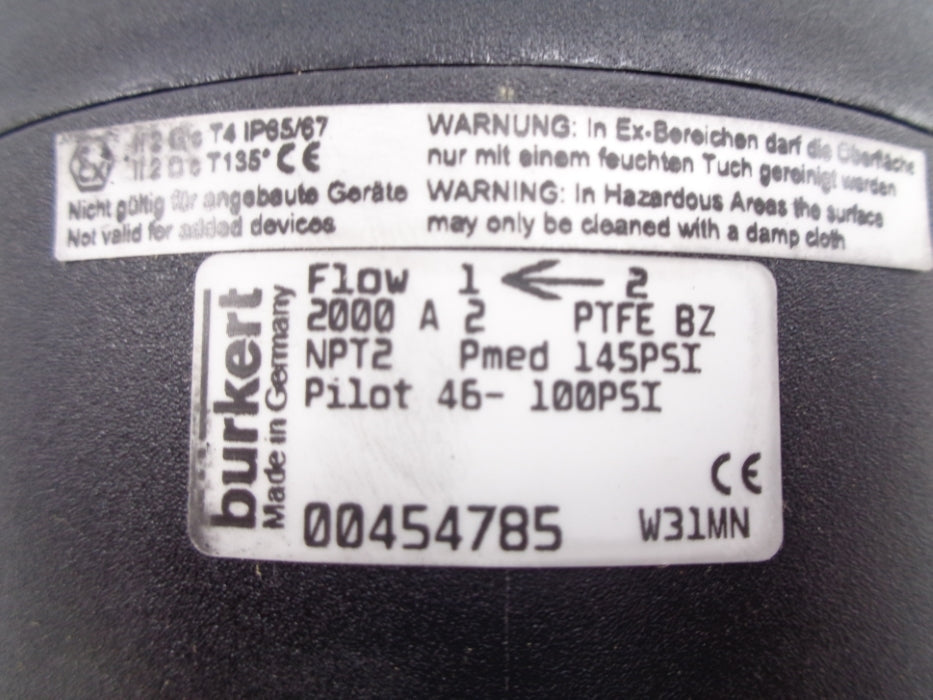 BURKERT 00454785 145PSI NSNP