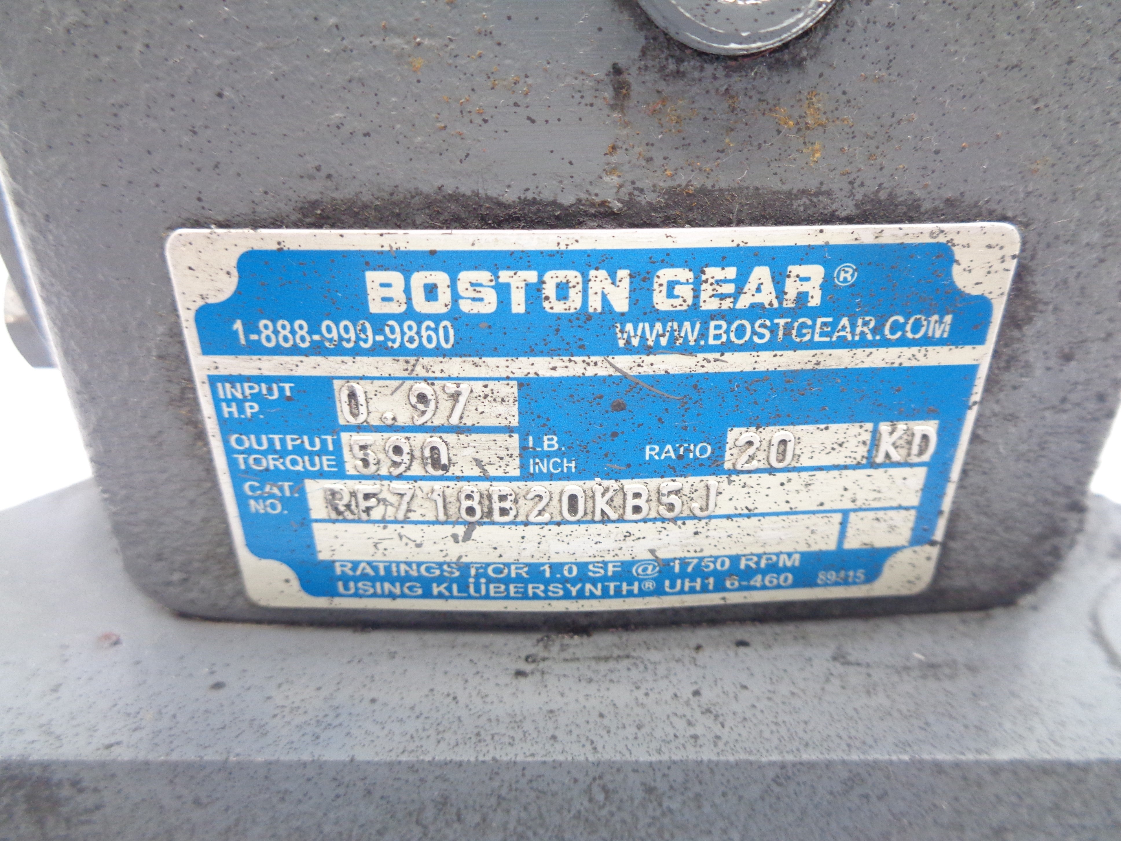 BOSTON GEAR RF718B20KB5J UNMP