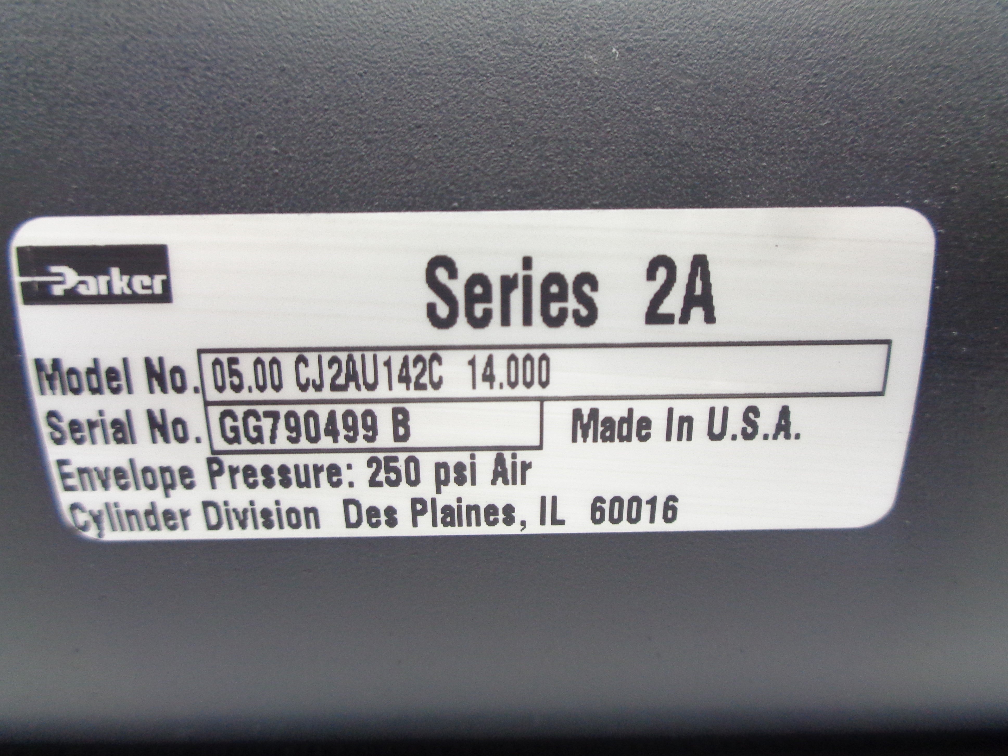 PARKER 05.00C2JAU142C14.000 SER. 2A 250PSI NSNP