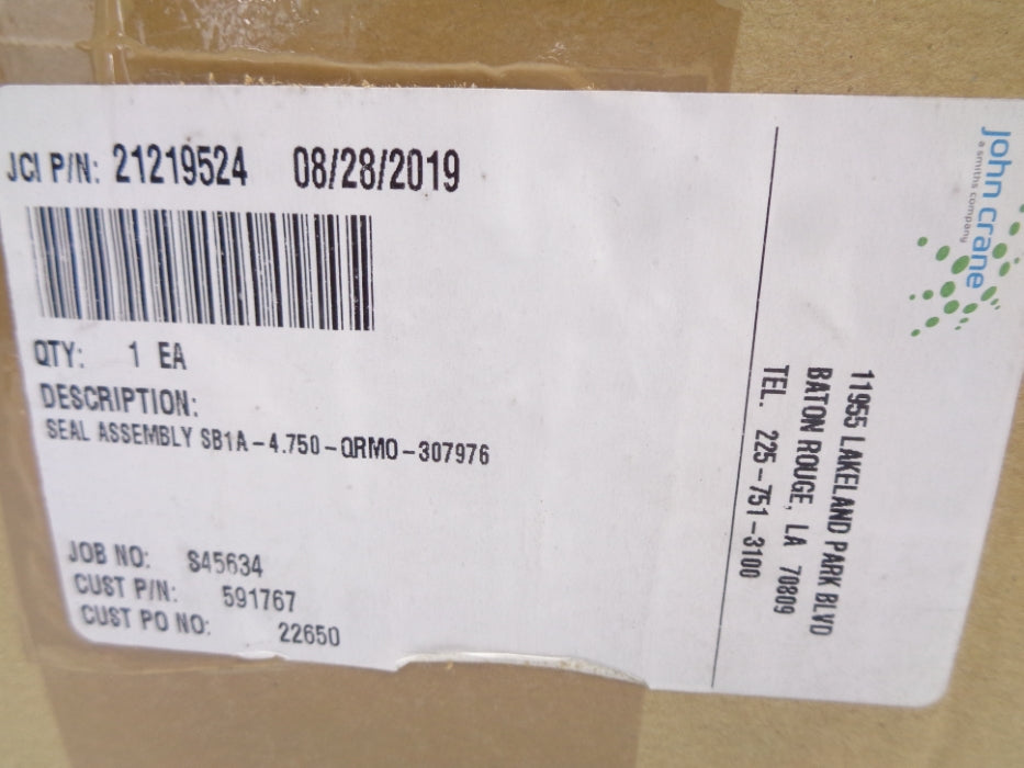 JOHN CRANE SB1A-4.750-QRMO-307976 NSMP