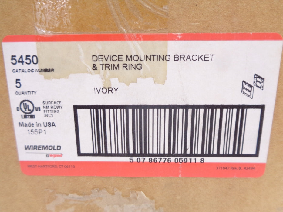 WIREMOLD 5450 (PKG OF 5) NSMP